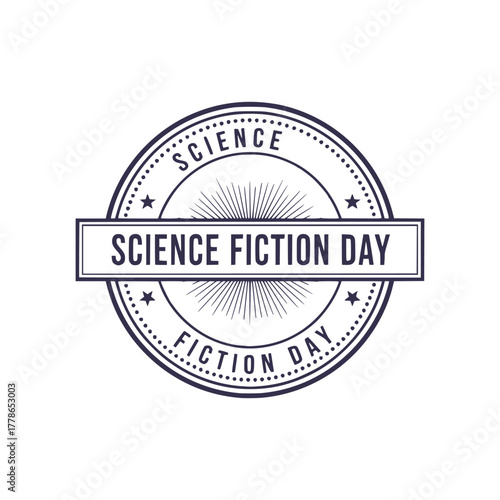 World fiction science day vector illustration