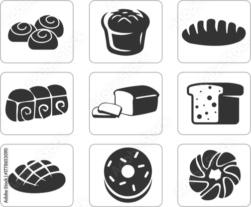 Grill and BBQ Icon Set Vector – Barbecue Tools, Cooking Flames, Grills, and Steak Silhouettes