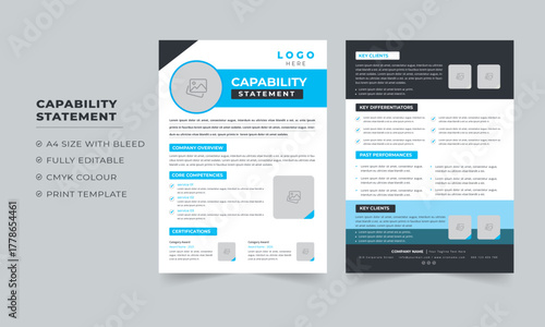 capability statement Template Design for your company or capability statement layout  