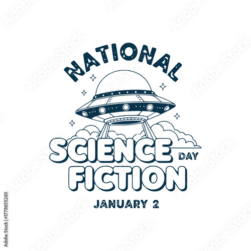 World fiction science day vector illustration