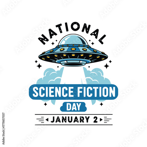World fiction science day vector illustration