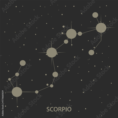 Symbolic representation of the Scorpio constellation, a significant astrological zodiac sign for horoscopes