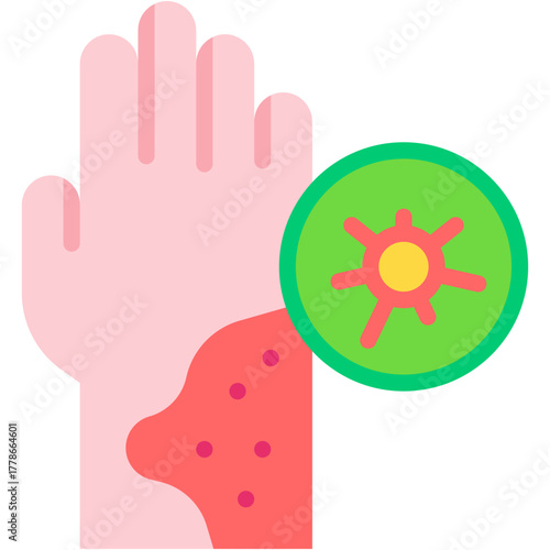 Virus and Bacteria Vector Icon Germs and Pathogen Medical Symbol