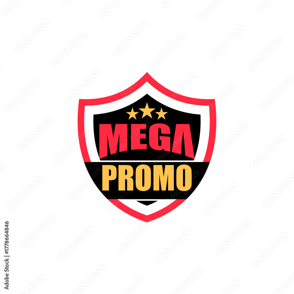 Fototapeta premium design Mega Promo word vector template