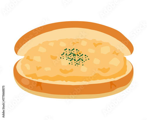 たまごパンのイラスト