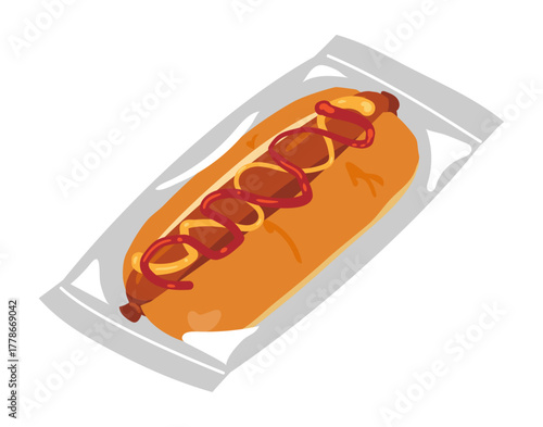 ホットドッグのイラスト