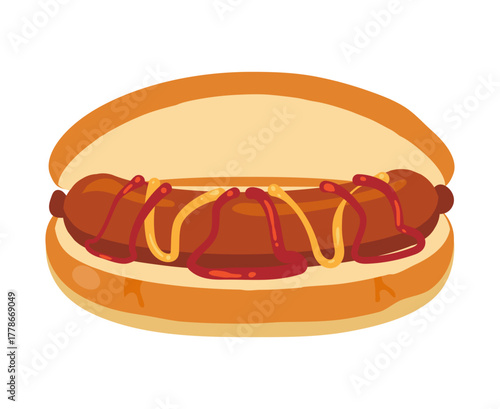 ホットドッグのイラスト