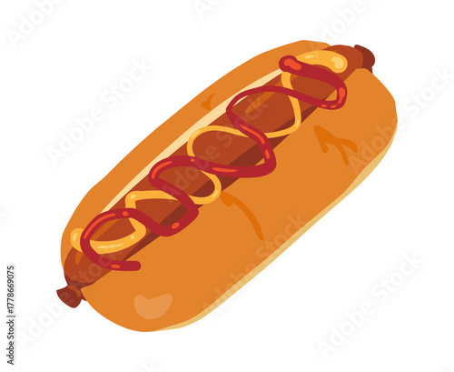 ホットドッグのイラスト