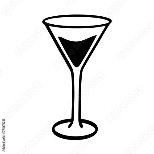 Drink glass illustration of celebrating an anniversary, birthday or drinking party