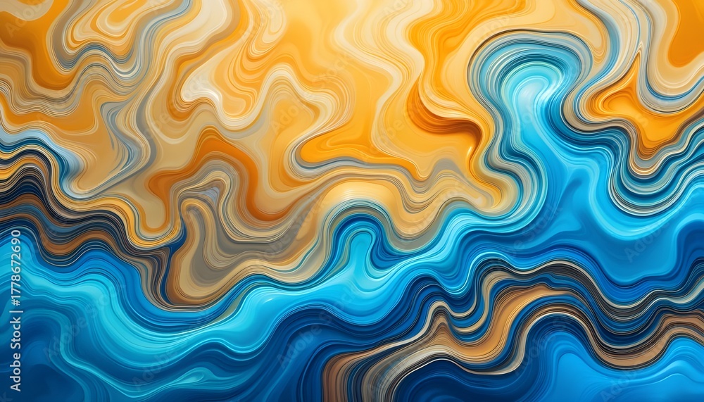 Fototapeta premium Vibrant Abstract Background With Flowing sky blue Patterns