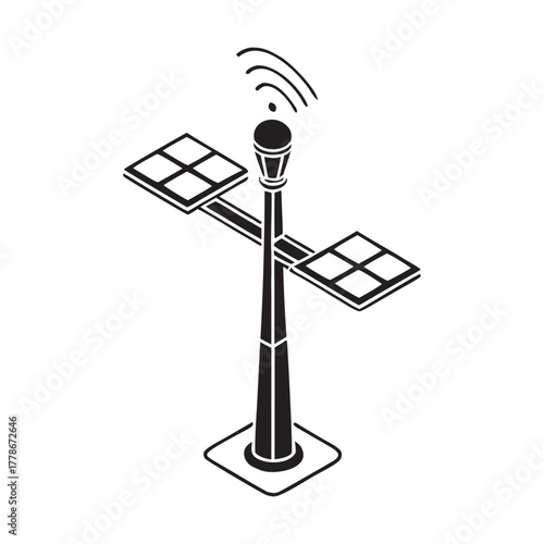 Modern solar powered smart street light with wireless connectivity