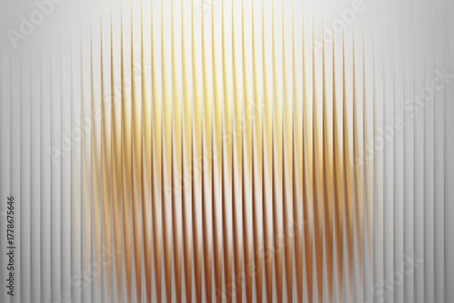 Abstract background with vertical lines in white and gold colors creating a modern and elegant design