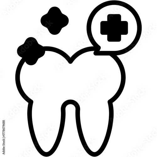 Dentistry Vector Icon Tooth and Dental Healthcare Illustration