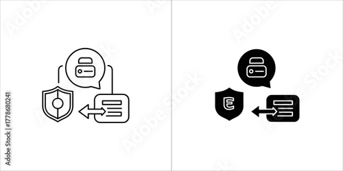 Icon of data security for privacy protection