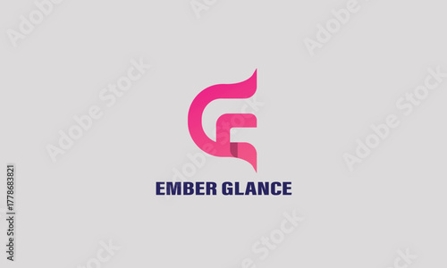 Ember Glance modern logo design and letter logo
