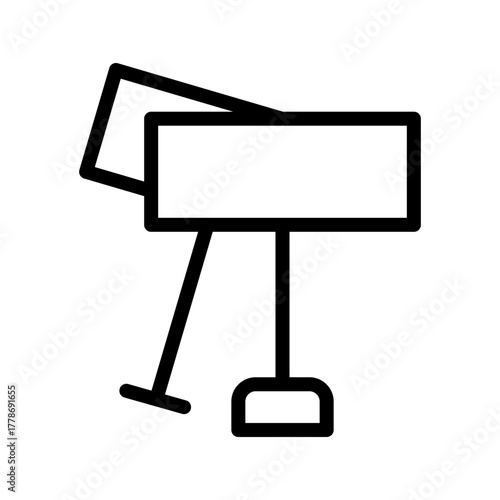 Billboard icon set featuring advertising,in a clean modern line graphic style