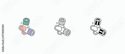 Test Tube icons set vector stock illustration