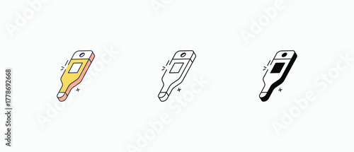 Thermometer icons set vector stock illustration