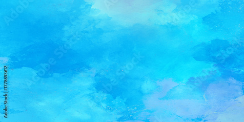 Abstract watercolor design with a soft sky blue color palette dominated by shades of blue, The texture resembles a gentle blending of watercolors with smooth transitions.