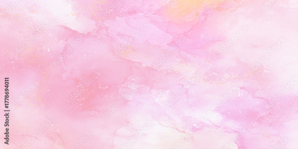 Fototapeta premium soft and pastel pink acrylic watercolor background with soft color gradient effects, Colorful abstract background with pastel shades, watercolor illustration painting cloudy background.