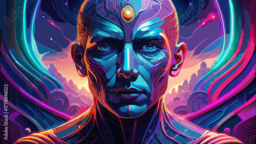 scary halloween background with skull