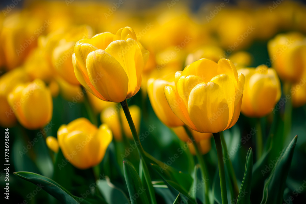 Obraz premium Cultivated 'Strong Gold' tulips