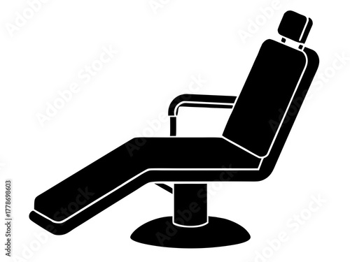 dental chair black silhouette vector
