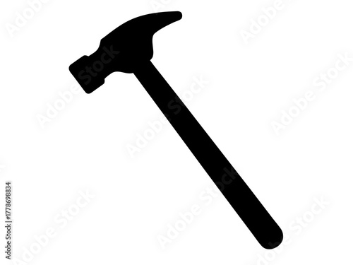 hammer black silhouette vector,hammer  icon