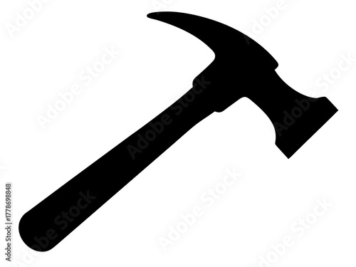 hammer black silhouette vector,hammer  icon