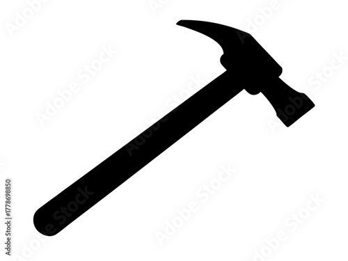 hammer black silhouette vector,hammer  icon