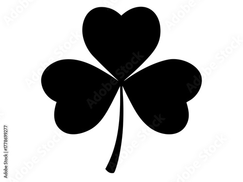 shamrock black silhouette vector,shamrock icon