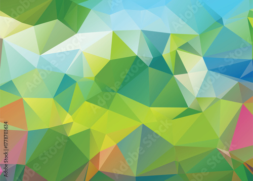 Abstract Low Poly Dimensions , Low Poly Motion Universe