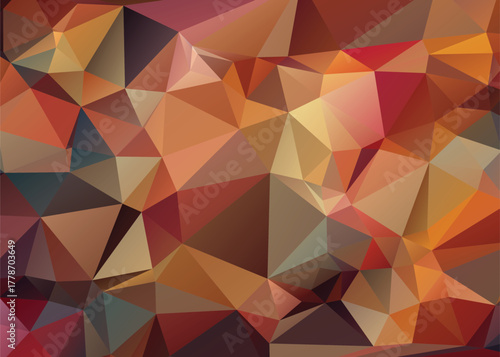 Abstract Low Poly Dimensions , Low Poly Motion Universe