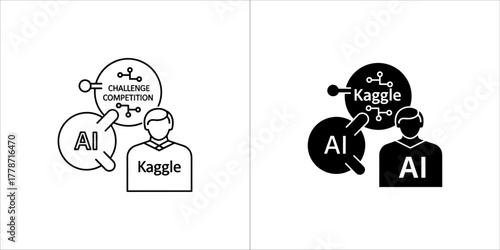 Ai and kaggle challenge competition icon