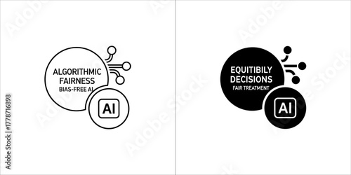 Ai algorithmic fairness and equitable decisions concept