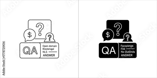 Question and answer financial concept icon