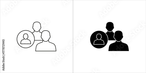 Group of people icon, teamwork and community concept