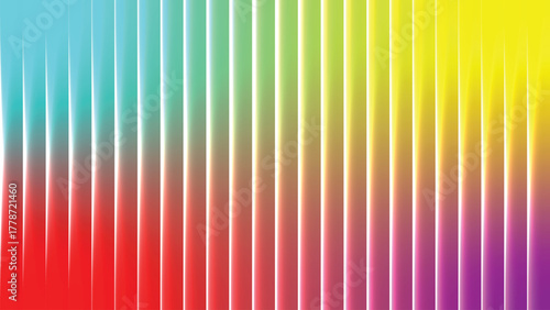 Abstract colorful background with stripes, neon gradient. Ribbed abstract color gradation texture, sphere noise effect. Corrugated background with luminous ridges.