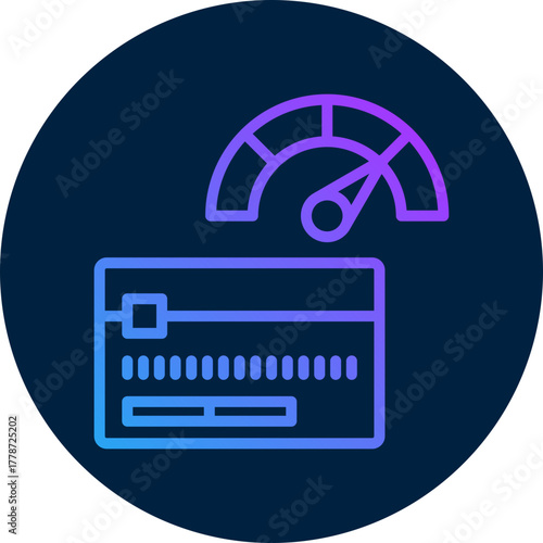 Credit score  icon for bankruptcy , website, application, printing, document, poster design, etc