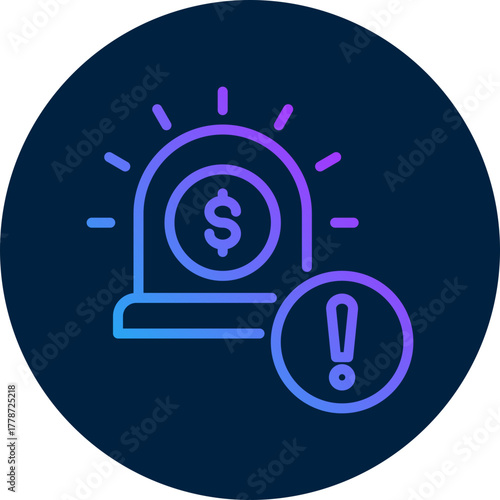 Emergency  icon for bankruptcy , website, application, printing, document, poster design, etc