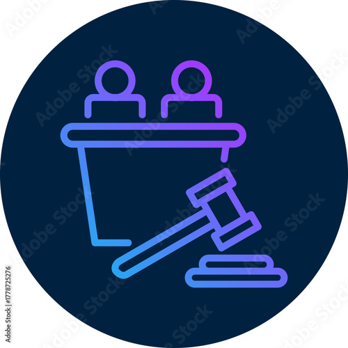 Judge  icon for bankruptcy , website, application, printing, document, poster design, etc