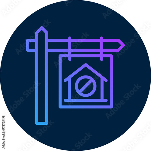 Foreclosure  icon for bankruptcy , website, application, printing, document, poster design, etc