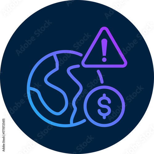 Meltdown  icon for bankruptcy , website, application, printing, document, poster design, etc