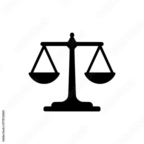 Justice scales symbol for legal themes icon