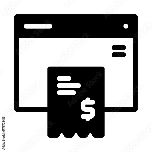Online Payment Service. This is a vector single icon with a semi solid style. perfect for any purpose, such as website design, mobile app design, logo design, pattern design, etc.