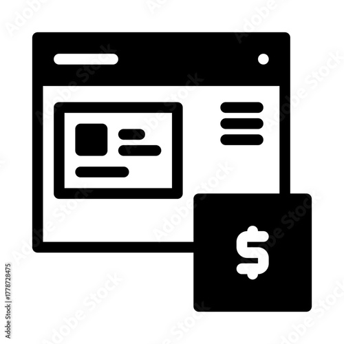 online payment. This is a vector single icon with a semi solid style. perfect for any purpose, such as website design, mobile app design, logo design, pattern design, etc.