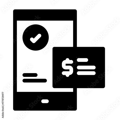 mobile payment Service. This is a vector single icon with a semi solid style. perfect for any purpose, such as website design, mobile app design, logo design, pattern design, etc.