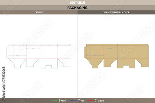 Custom dimensions file boxes reverse tuck end dieline developed using vector formation improving printing consistency packaging fold die line closure forms tight reverse tuck