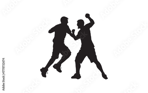 silhouette of a young couple dancing