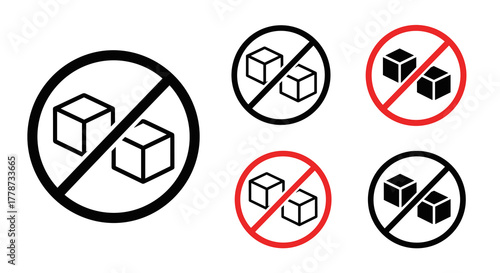 Sugar Free Diet Icons Set Illustrating No Added Sugar Concept for Healthy Lifestyle, Nutrition, and Diabetes Prevention on Food Product Packaging, Presentations, and Marketing Materials with Dietetics